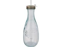 Бутылка с соломинкой «Polpa» из переработанного стекла, цвет: прозрачный