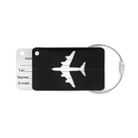 Багажная бирка алюминиевая, черный