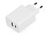 Сетевое зарядное устройство c выходами USB-A и USB-C Recharger, 10 Вт, белый