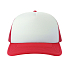 Бейсболка RAPPER-S, 5 клиньев, пластиковая застёжка, белый, красный