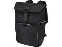 Рюкзак Rhine 15 GRS со сворачивающимся верхом на 18 л из материала, переработанного по стандарту GRS, сплошной черный