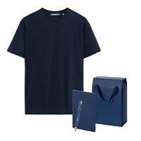 Набор с одеждой KRIS (футболка, блокнот, ручка), синий, L