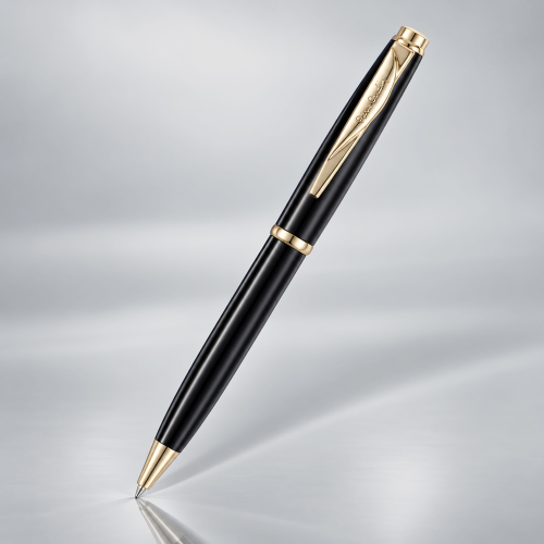 Ручка шариковая Pierre Cardin коллекция ГАММА КЛАССИКА (GAMME CLASSIC). Корпус - латунь с лакированным покрытием. Отделка и детали дизайна - сталь с позолотой. Цвет - черный. Упаковка E.