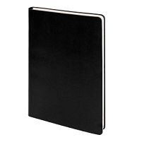 Бизнес-блокнот SMARTI, A5, черный, мягкая обложка, в клетку, черный