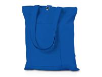 Сумка Clip из хлопка 340 г/м2 с застежкой из экокожи, синий