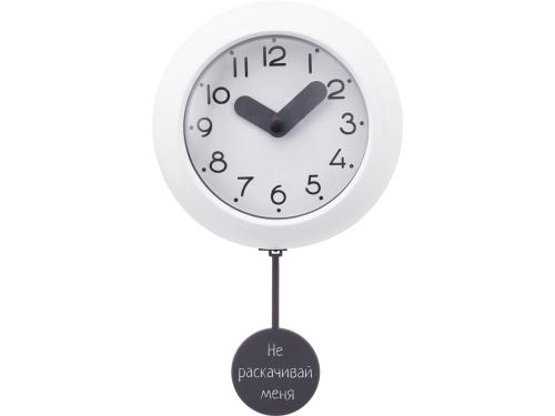 Настенные часы с маятником Pendulum, белый (уф печать)