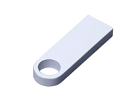 USB 2.0-флешка на 8 Гб с мини чипом и круглым отверстием, белый USB 2.0-флешка на 8 Гб с мини чипом и круглым отверстием, белый