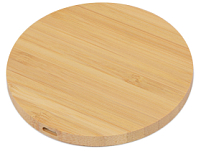 Беспроводное зарядное устройство из бамбука Cap, натуральный