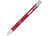 Кнопочная шариковая ручка Moneta из анодированного алюминия, синие чернила, красный