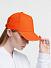 Бейсболка Classic, оранжевая с белым кантом