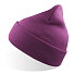Шапка вязаная  двойная Wind-S, пурпурный, 100% переработанный полиэстер, пурпурный