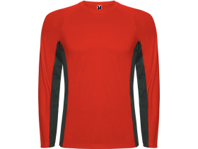 Футболка Shanghai  мужская с длинным рукавом, красный/графитовый