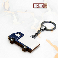 Брелок Грузовик (белый с синим)