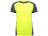 Спортивная футболка Zolder женская, неоновый желтый/меланжевый черный