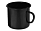 Кружка эмалированная с ободком, черная