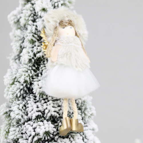 Новогоднее украшение рождественский ангел Бэгис, Белый