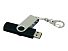Флешка с поворотным механизмом, c дополнительным разъемом Micro USB, 16 Гб, черный