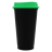 Стакан с крышкой Color Cap Black, черный с зеленым