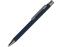 Ручка шариковая UMA STRAIGHT GUM soft-touch, с зеркальной гравировкой, темно синий