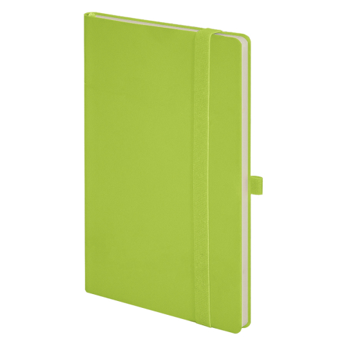 Бизнес-блокнот GRACY на резинке, формат А5, в линейку, зеленое яблоко