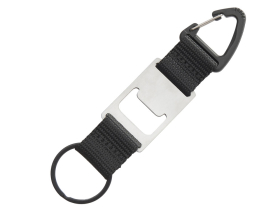 Брелок-ремувка с открывашкой и карабином Champion, черный
