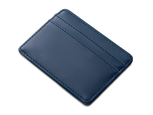 Картхолдер для двух карт и наличных денег с зажимом Crave, темно-синий