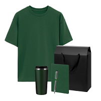 Набор с одеждой RUST (футболка, термокружка, блокнот, ручка), зеленый 1, XS/S Набор с одеждой RUST (футболка, термокружка, блокнот, ручка), зеленый 1, XS/S