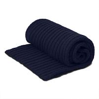 Шарф вязаный НАСВЯЗИ© шерсть/акрил, темно-синий