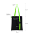 Шоппер Superbag black (чёрный с салатовым)
