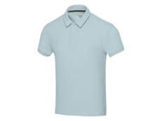 Рубашка поло унисекс Akoya из переработанного махрового материала - Cloud Blue