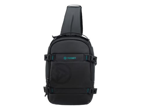 Рюкзак на одно плечо TORBER ЭКСТРИМ, чёрный, 20 х 8 х 31 см, 5л