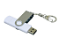 Флешка с поворотным механизмом, c дополнительным разъемом Micro USB, 32 Гб, белый