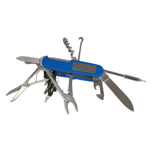 Нож многофункциональный с компасом и фонариком, синий