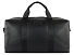 Сумка дорожная BUGATTI Elsa, чёрная, воловья кожа/полиэстер, 47х22х24 см