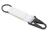 Брелок-ремувка Carabinier из ткани с вставкой из экокожи и карабином, белый