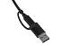 USB-хаб Link с коннектором 2-в-1 USB-C и USB-A, 2.0/3.0, черный