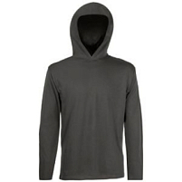 Футболка мужская "Long Sleeve Hooded T", серый