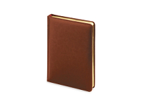 Ежедневник А5 датированный Sidney Nebraska 2025, коричневый (золотой обрез)