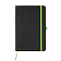 Блокнот A5 PIANA в твёрдом переплёте, Черно-салатовый