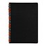 Блокнот на двойной пружине HELIX, 143 х 205 мм, черный с красным, блок в линейку, черный, красный