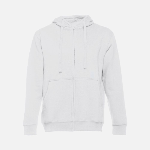 Толстовка мужская на молнии с капюшоном Amsterdam, белая