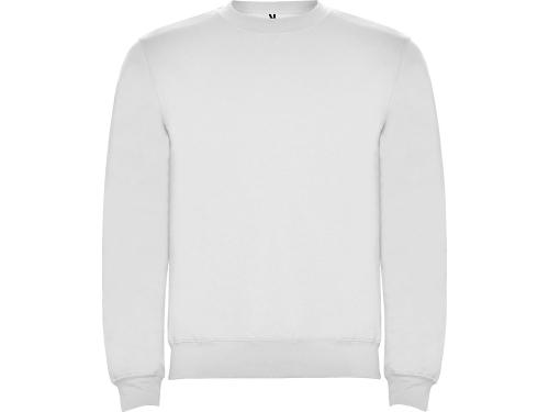 Свитшот с начесом Clasica унисекс, белый