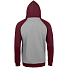 Толстовка унисекс Seattle, серый меланж с бордовым