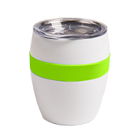 Термокружка LINE, белый, зеленое яблоко Термокружка LINE, белый, зеленое яблоко