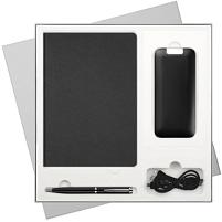 Подарочный набор Moon river, черный (ежедневник, ручка, аккумулятор) Подарочный набор Moon river, черный (ежедневник, ручка, аккумулятор)