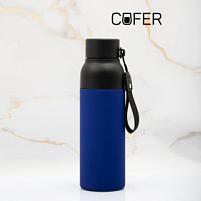 Термобутылка Button Black (черный с синим) Термобутылка Button Black (черный с синим)