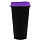 Стакан с крышкой Color Cap Black, черный с фиолетовым