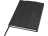 Блокнот Alejandra формата А5 с твердой обложкой из переработанной кожи - сплошной черный
