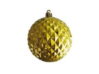 Новогодний ёлочный шар «Рельеф», цвет: золотой