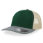 Бейсболка SONIC, 6 клиньев, пластиковая застежка, темно-зеленый, серый, бежевый